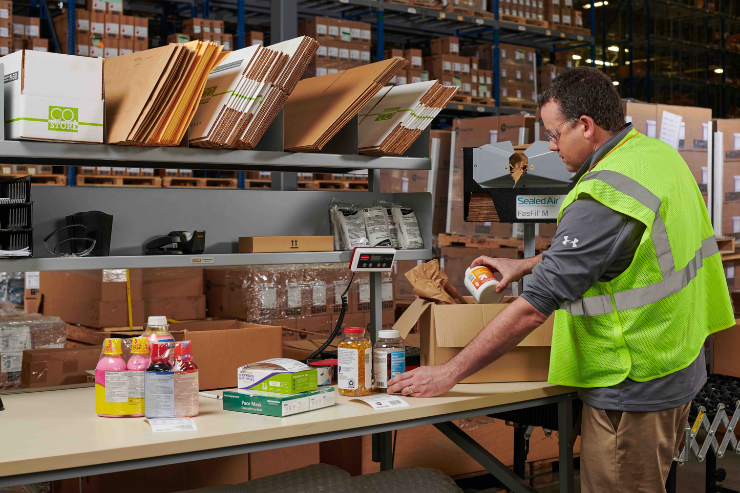 SEALED AIR® Brand FasFil M Manual Paper Void-Fill Dispenser